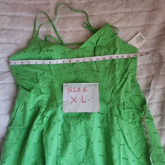 Women's Eyelet Midi Sundress - A New Day Green BNWT - Picture 10 of 11